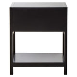 Sherman Black Wood Side Table