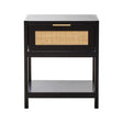 Sherman Black Wood Side Table