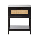 Sherman Black Wood Side Table