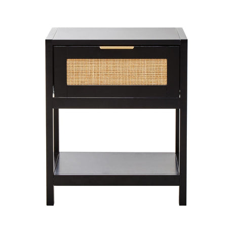 Sherman Black Wood Side Table