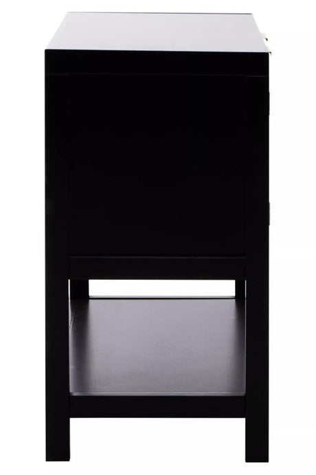 Sherman Black Wood Side Cabinet