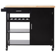 Frankfurt Black Kitchen Trolley