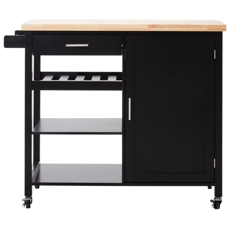 Frankfurt Black Kitchen Trolley