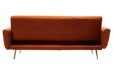 Hatton Burnt Orange Velvet Sofa Bed