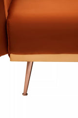 Hatton Burnt Orange Velvet Sofa Bed