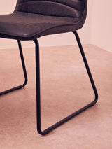 New Foundry Black Leather Effect Chair