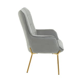 Stockholm Grey Velvet Chair