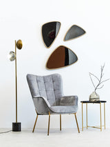 Stockholm Grey Velvet Chair