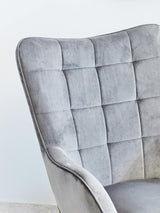 Stockholm Grey Velvet Chair