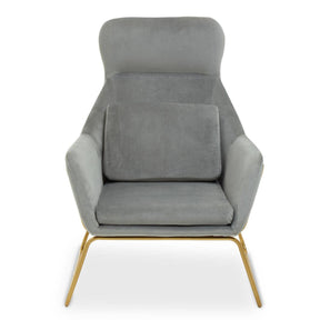 Stockholm Grey Velvet Armchair