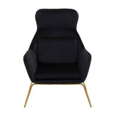 Stockholm Black Velvet Armchair