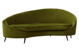 Hasina Three Seat Olive Velvet Sofa