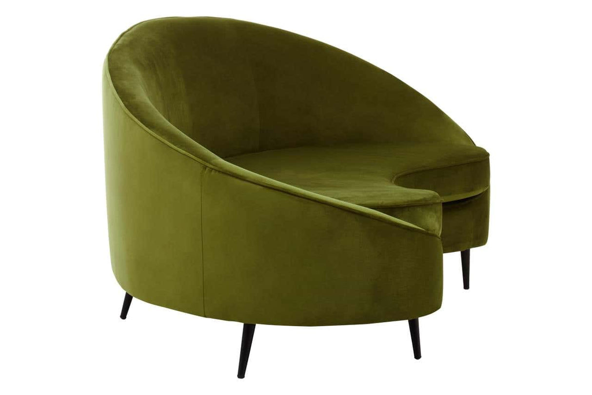 Hasina Three Seat Olive Velvet Sofa