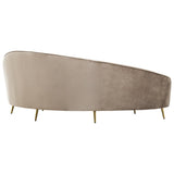 Hasina Three Seat Mink Velvet Sofa