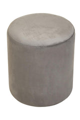 Haley Grey Velvet Pouffe