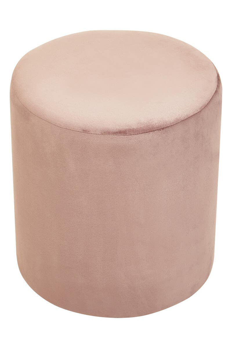 Haley Dusky Pink Velvet Pouffe