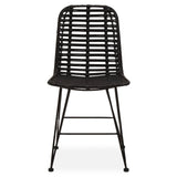 Lagom Black Natural Rattan Dining Chair