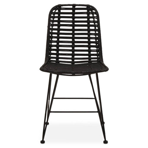 Lagom Black Natural Rattan Dining Chair
