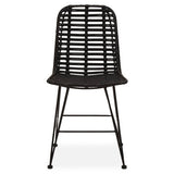 Lagom Black Natural Rattan Dining Chair