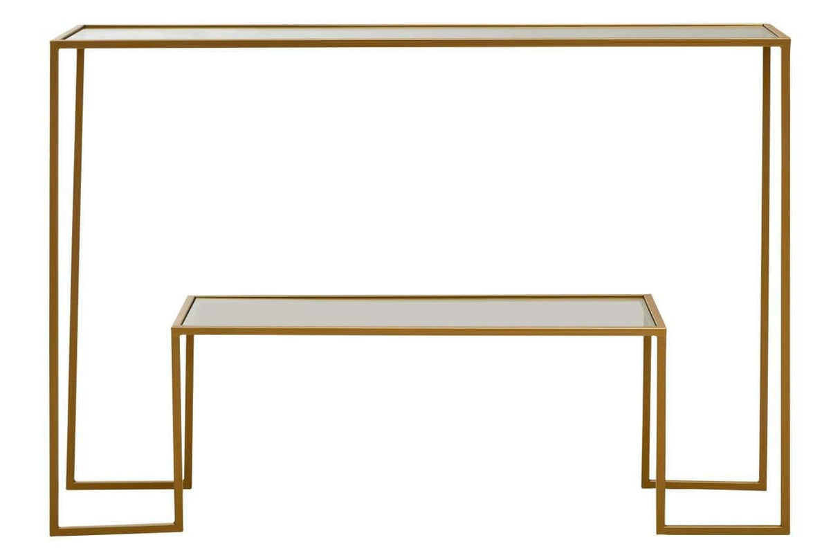 Avento Gold Finish Console Table
