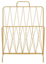 Avento Gold Finish Magazine Rack