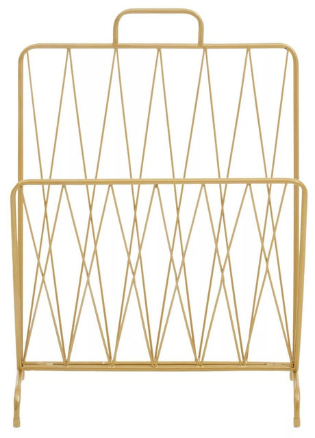 Avento Gold Finish Magazine Rack