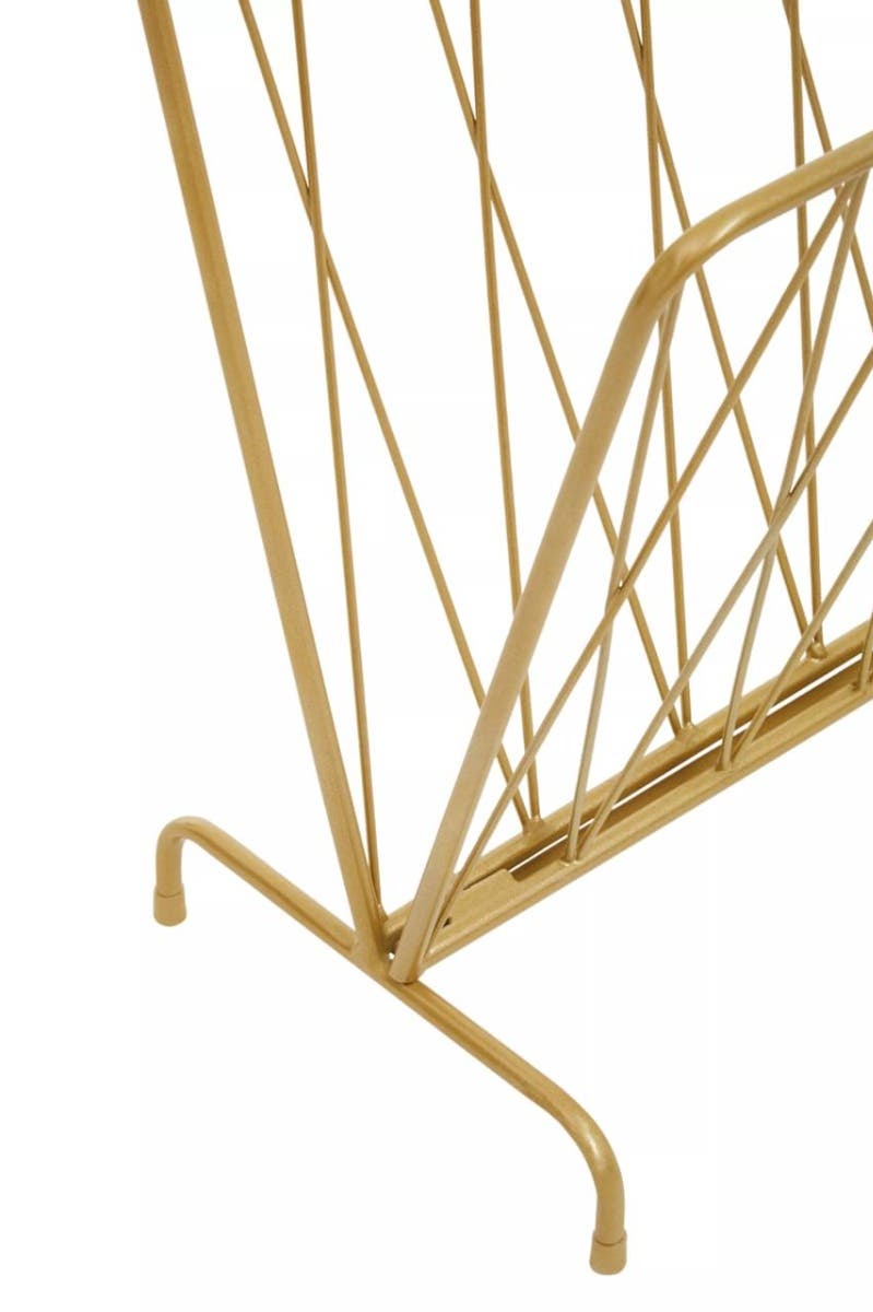Avento Gold Finish Magazine Rack