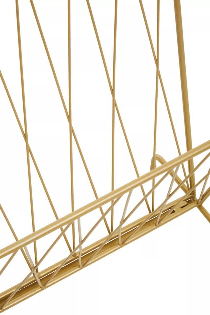 Avento Gold Finish Magazine Rack