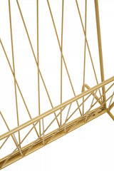 Avento Gold Finish Magazine Rack