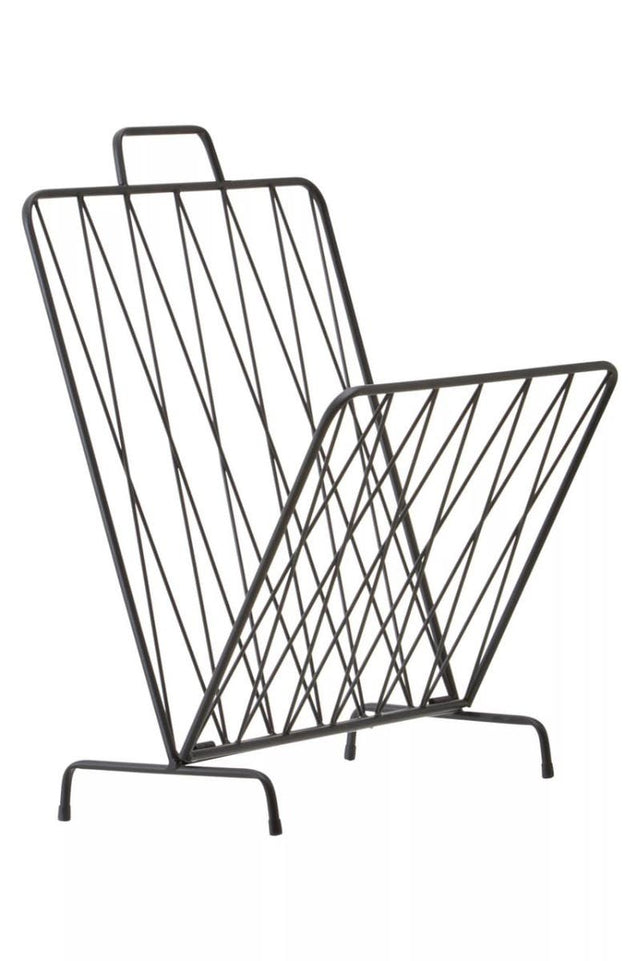 Avento Black Magazine Rack