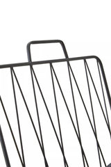 Avento Black Magazine Rack