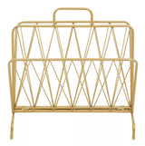 Avento Gold Finish Two Pocket Magazine Rack