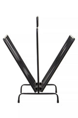 Avento Black Two Pocket Magazine Rack