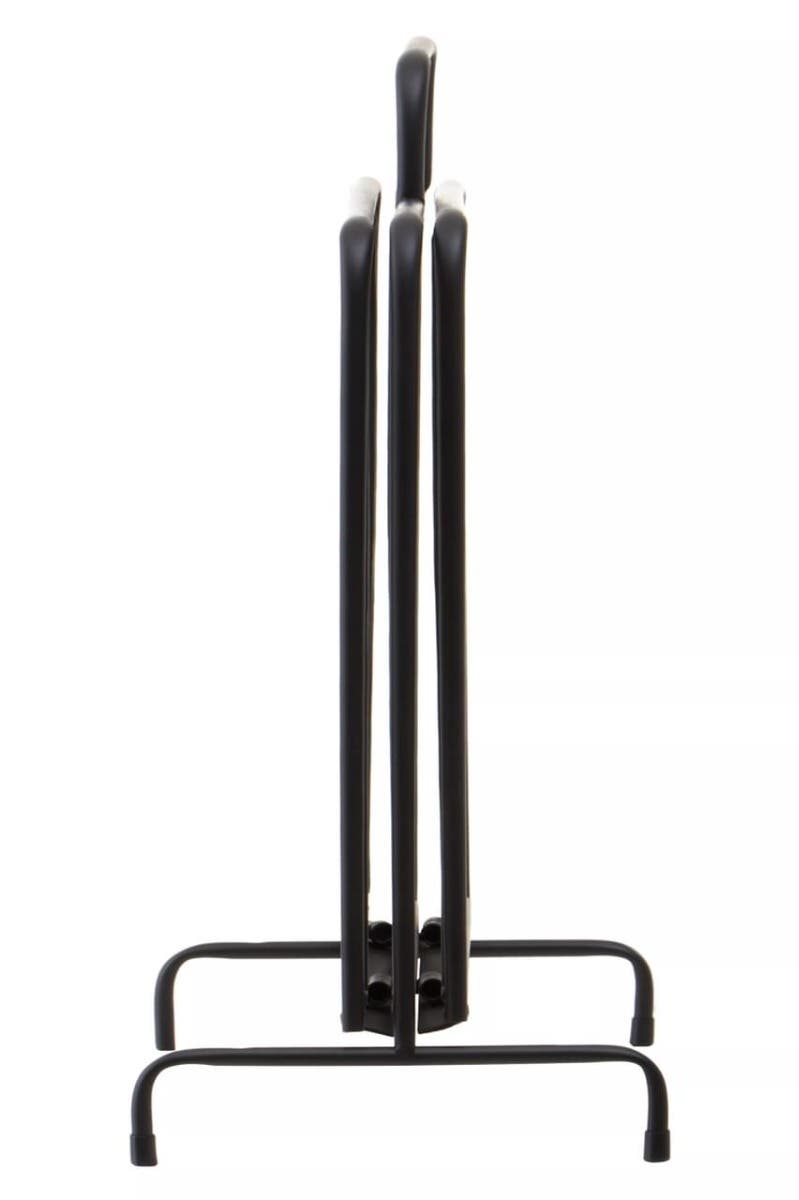 Avento Black Two Pocket Magazine Rack