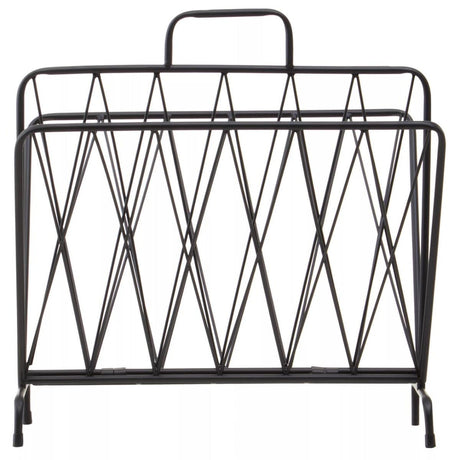 Avento Black Two Pocket Magazine Rack