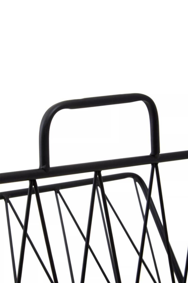 Avento Black Two Pocket Magazine Rack