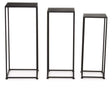 Avento Set Of Three Square Black Plant Stands