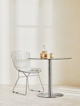 Metropolitan Round Silver Finish Dining Table