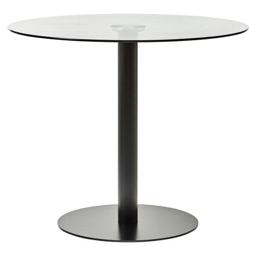 Metropolitan Round Matt Black Dining Table