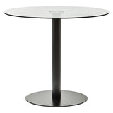 Metropolitan Round Matt Black Dining Table
