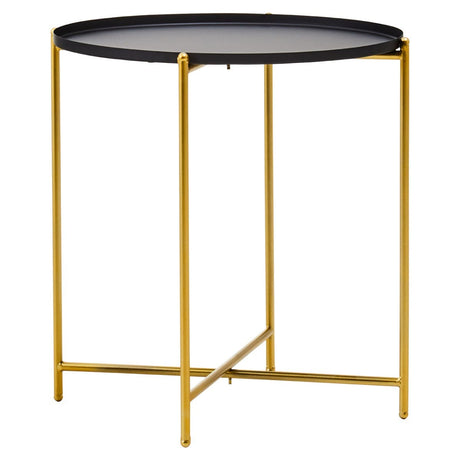 Trosa Black Top Side Table