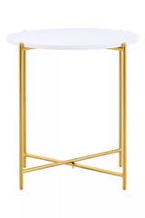 Trosa White Top Side Table