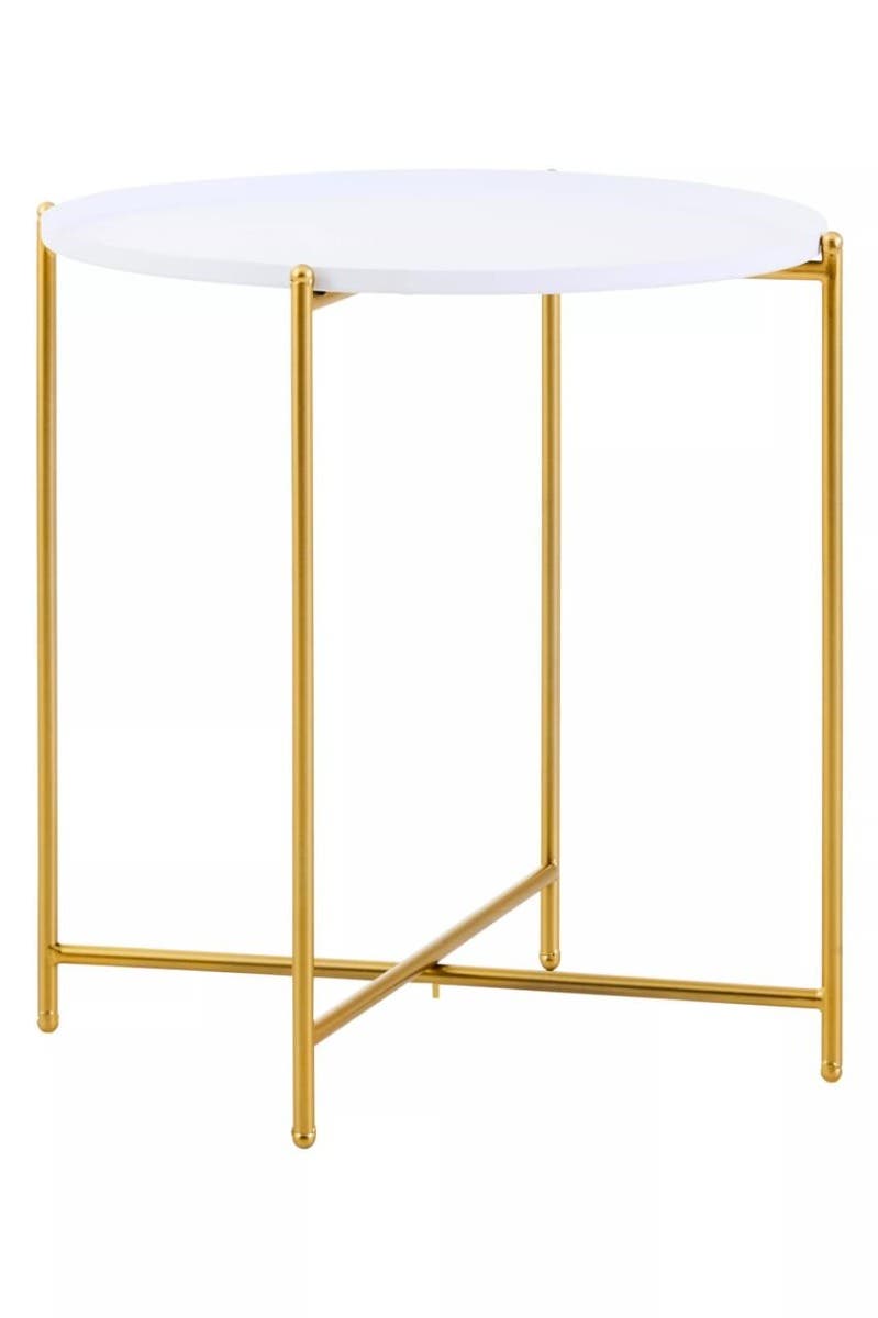 Trosa White Top Side Table