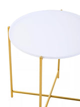 Trosa White Top Side Table