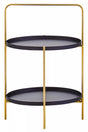Trosa Two Tier Black and Gold Side Table