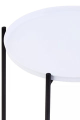 Trosa Side Table with Round White Top