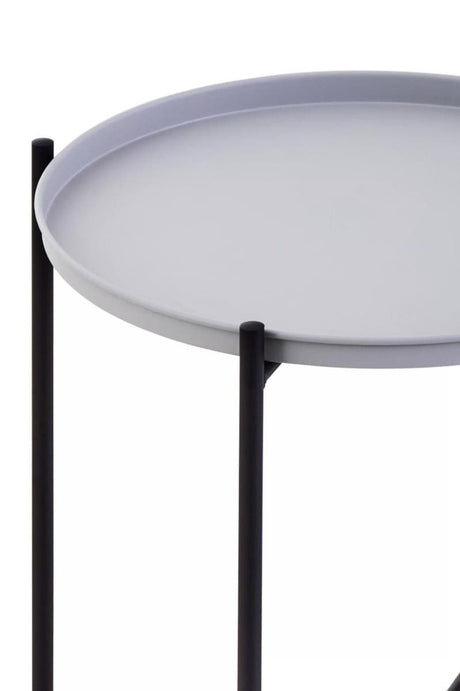 Trosa Side Table with Round Grey Top