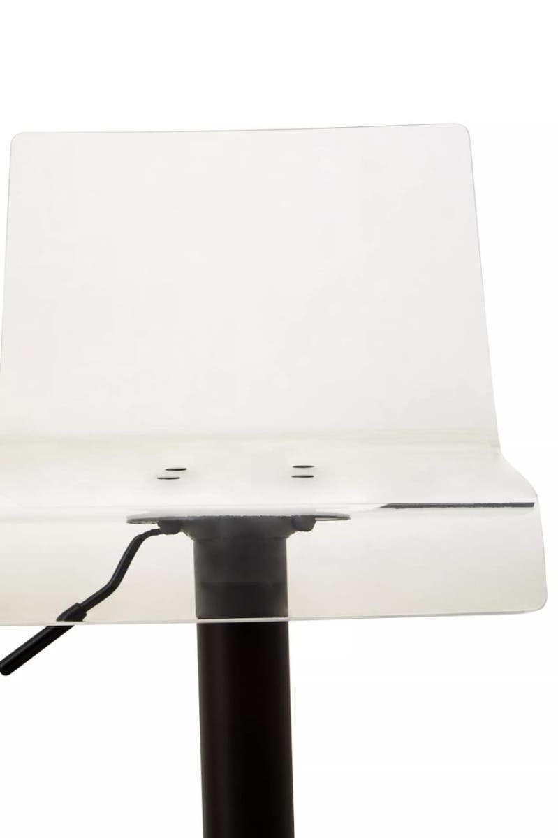 Acrylic and Black Metal Bar Stool