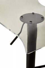 Acrylic and Black Metal Bar Stool