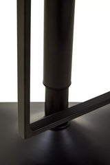 Baina White Leather Effect and Black Base Bar chair